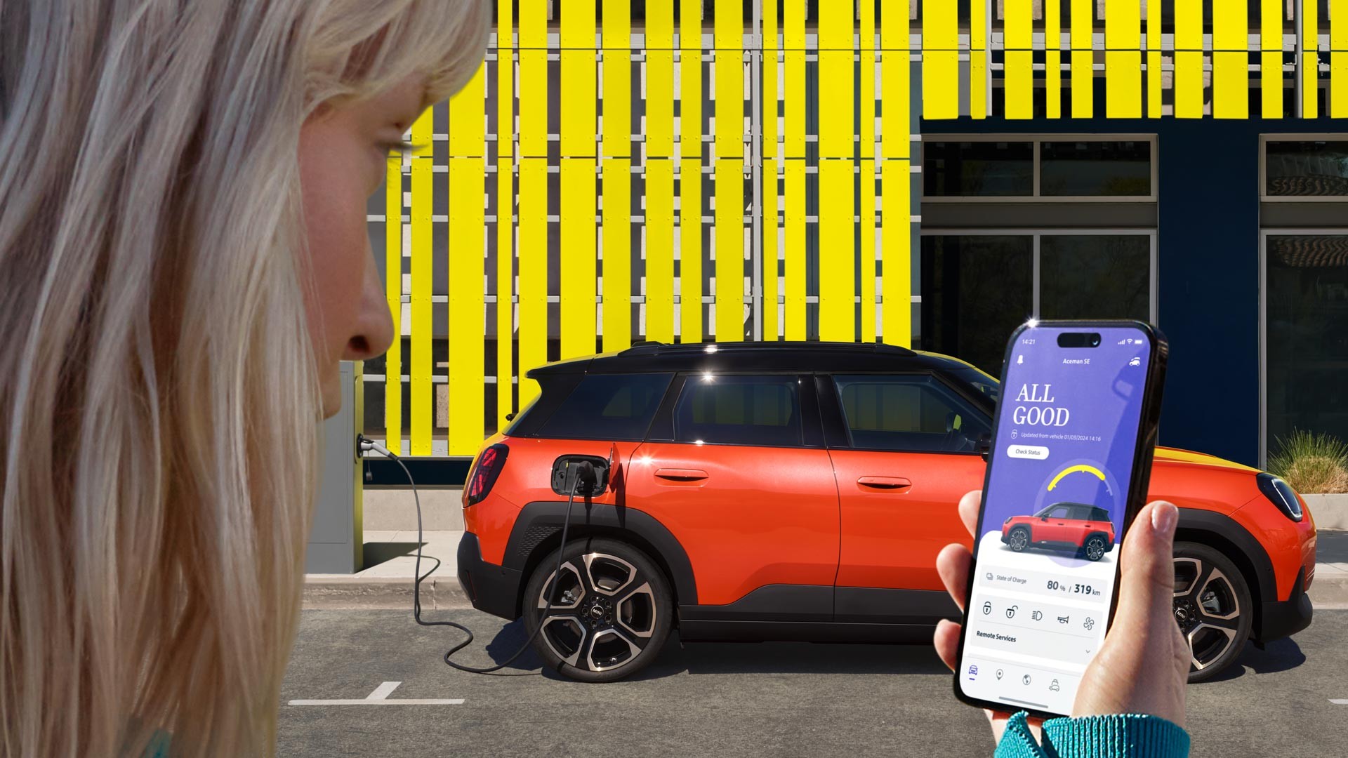 All-Electric MINI Aceman - ricarica - potenza di MINI App